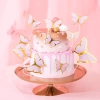 Topper piker dekoracja tort motyle roczek urodziny baby shower złoty 10szt